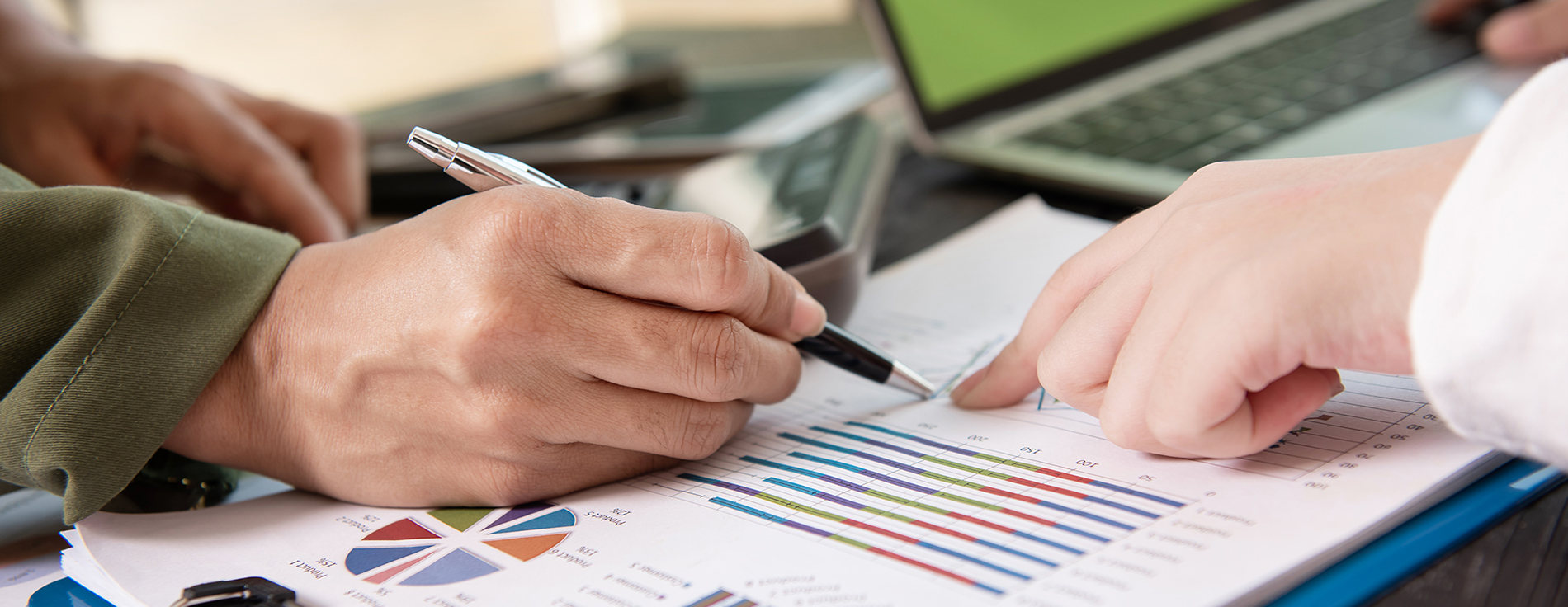 Business people meeting at office writing memos on sticky notes. Tax Accountant Toronto